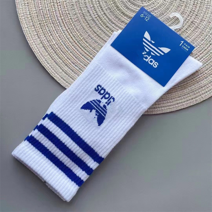 2024 primavera y otoño AGREGAR calcetines de baloncesto deportivos de media pantorrilla de tres hojas de hierba alta marca de moda corriendo calcetines de fútbol