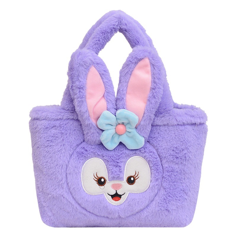 Japanese Style Ins Cute Cartoon Kidsren's Bag 2023 New Furry Satchel Large Capacity Small Shoulder Bag Lunch Bag