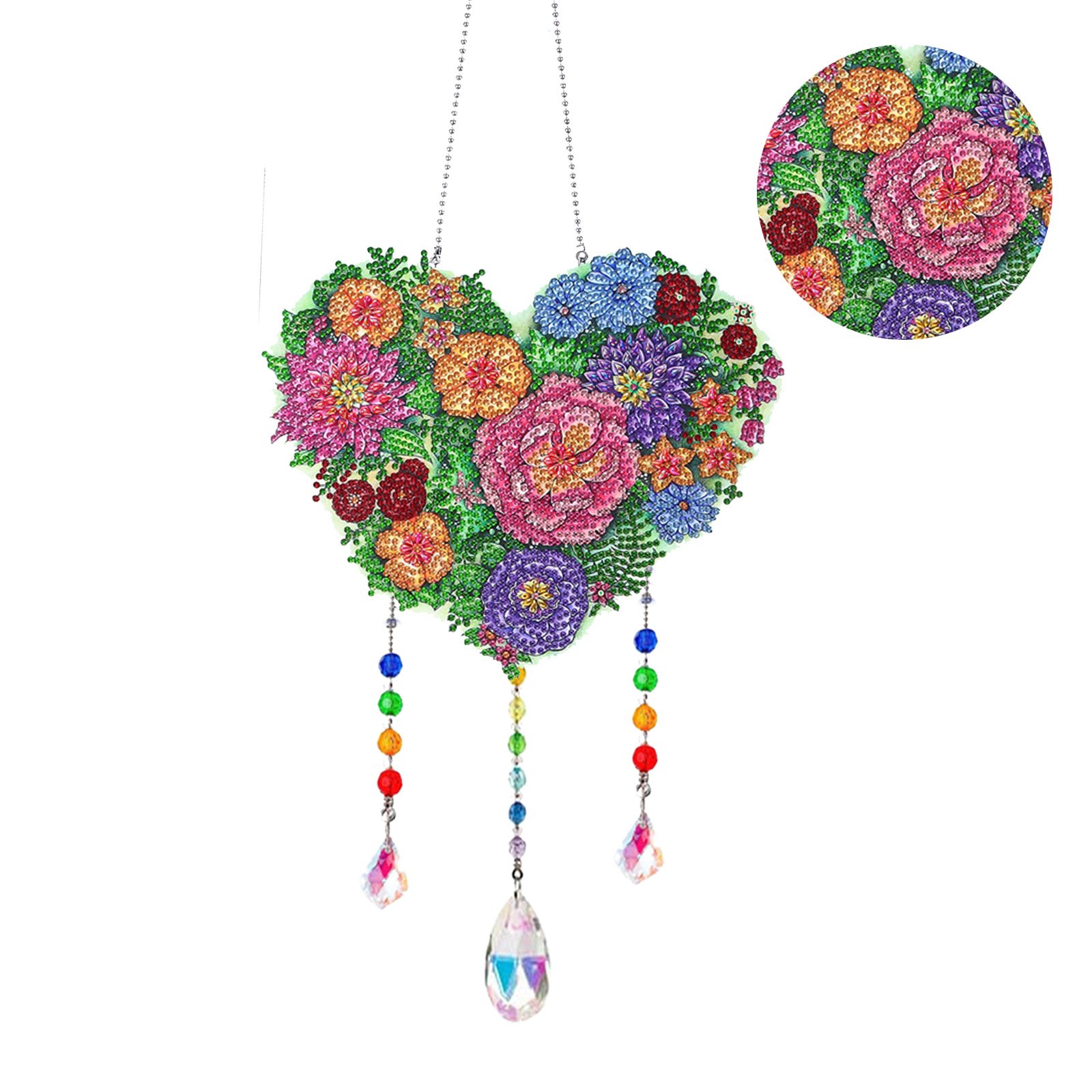 Diamante pintura Amazon transfronteriza DIY adornos de Navidad marca llena de diamantes 5d cristal mariposa diamante pintura viento carillones Decoración