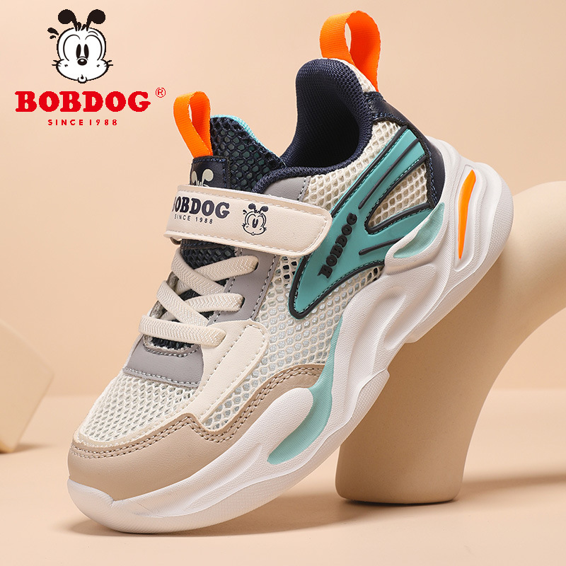 Babudou Children's Shoes Boys' Shoes 2026 New Spring and Summer Mesh Breathable Single Mesh Shoes Cut Out Kidsren's Sports Shoes