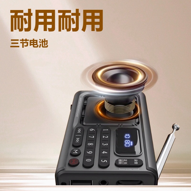 노인을 위한 Shanshui 라디오, 노인을 위한 휴대용 카드 스피커, Bluetooth 오디오 미니 워크맨 플레이어