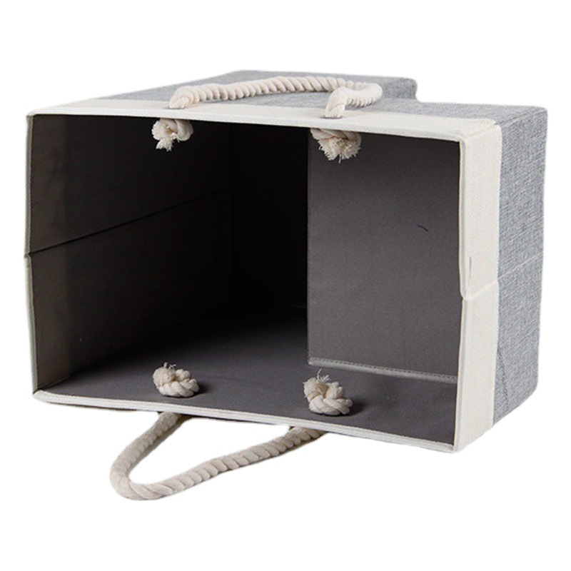 Cesta de escalera de tela personalizada transfronteriza multifuncional plegable con cajón, bolsa de transporte, canasta de almacenamiento de ropa, almacenamiento de algodón y lino