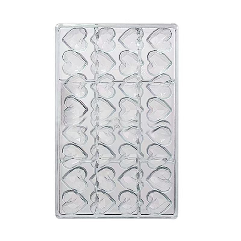 PC Hard Plastic Love Chocolate Mold Series Juego de moldes 3D Jelly Candy Herramientas para hornear al por mayor
