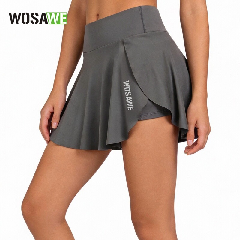 Wosawe Road Cycling Shorts Mountain Cross-Country Skirt Pants Summer Fitness Running Quick-Dry Sports Pants for Women
