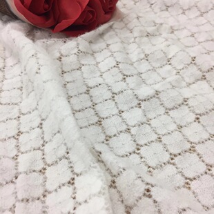 Autumn and Winter Brushed Lace Fabric Nylon Thickeneded Four-Leaf Clover Clothing Accessories Handmade DIY Lace Fabric