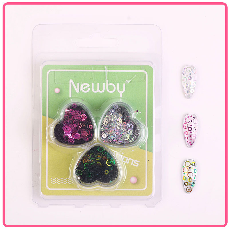 Arte de uñas Aurora mariposa lentejuelas irregulares láser corazón lentejuelas brillo de uñas color mágico accesorios de joyería en caja