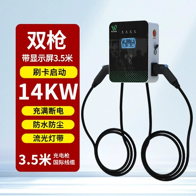 Elektrikli avtomobil şarj cihazları pile household commercial charging station - double-gun-with-display-35-meters