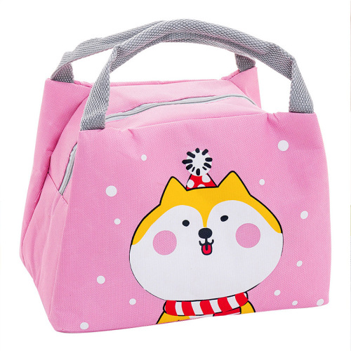 Cute cartoon lunch box bag, simple and fashionable, thermal insulation, thickened and waterproof lunch box bag for students, lunch bag for office workers