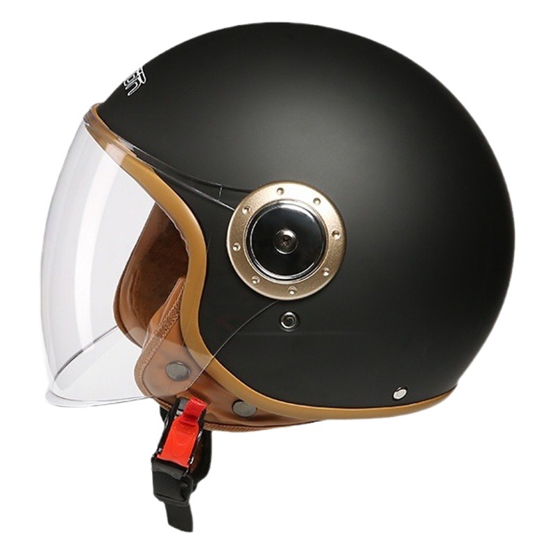 Retro 3C casco certificado para hombres y mujeres invierno Universal medio casco cubierto motocicleta eléctrica todos los adultos casco de montar