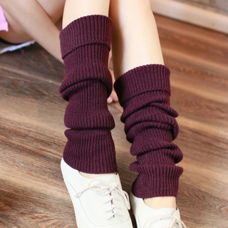 新款韩版秋冬保暖袜 卡通毛线过膝中筒袜 骷髅头印花透气袜套批发|ms