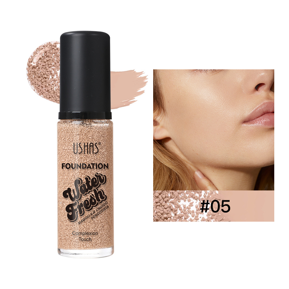 USHAS marca de acné duradera transfronteriza de larga duración corrector de color de trigo europeo y americano base líquida de burbujas al por mayor