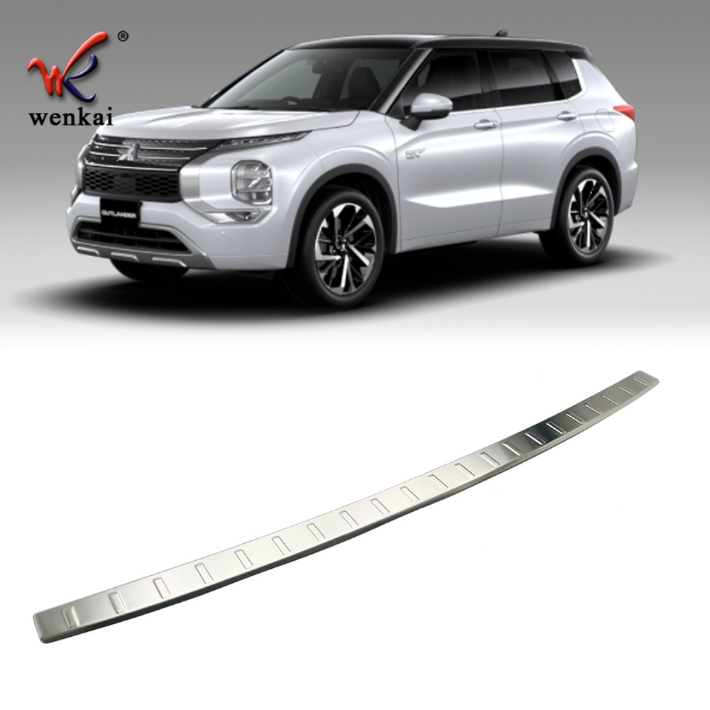 Adecuado para Mitsubishi 22 outlander modificado parachoques trasero especial Acero inoxidable externo anti-arañazos placa trasera