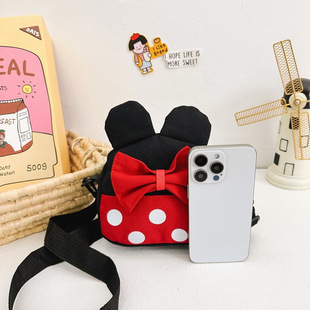 Cross-border Cartoon Canvas Fashion Cute Children Stylish Canvas Bag Princess Shoulder Girl Crossbody Bag Backpack Small Bag