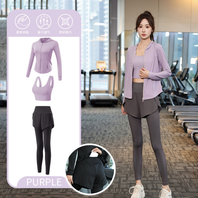 Juego de carrera para mujeres primavera y otoño principiantes de verano yoga deportivo rápido ropa seca trajes transpirables comercio exterior al por mayor