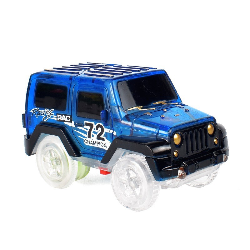 [블루] 빛나는 트랙 72 라이트 카 (9x4.5cm)