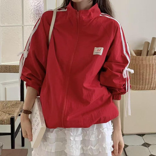 Korean Women's High-End Chic Versatile Lace-Up Design Fashionable Windbreaker Sun Protection Jacket
