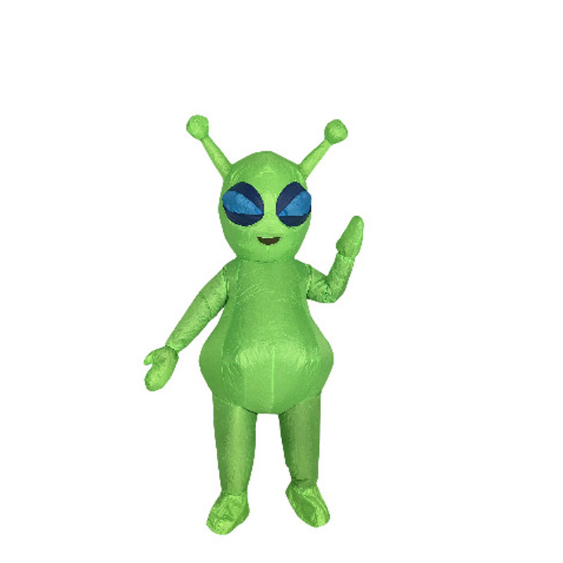 Venta caliente Traje inflable transfronterizo Dinosaurio de Halloween Alien Tyrannosaurus Rex Dress Up Ropa de actuación divertida Decoración de fiesta