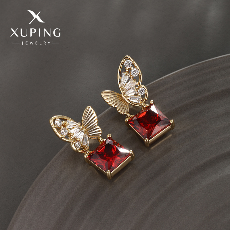 Rojo granada dorado bañado en 14K