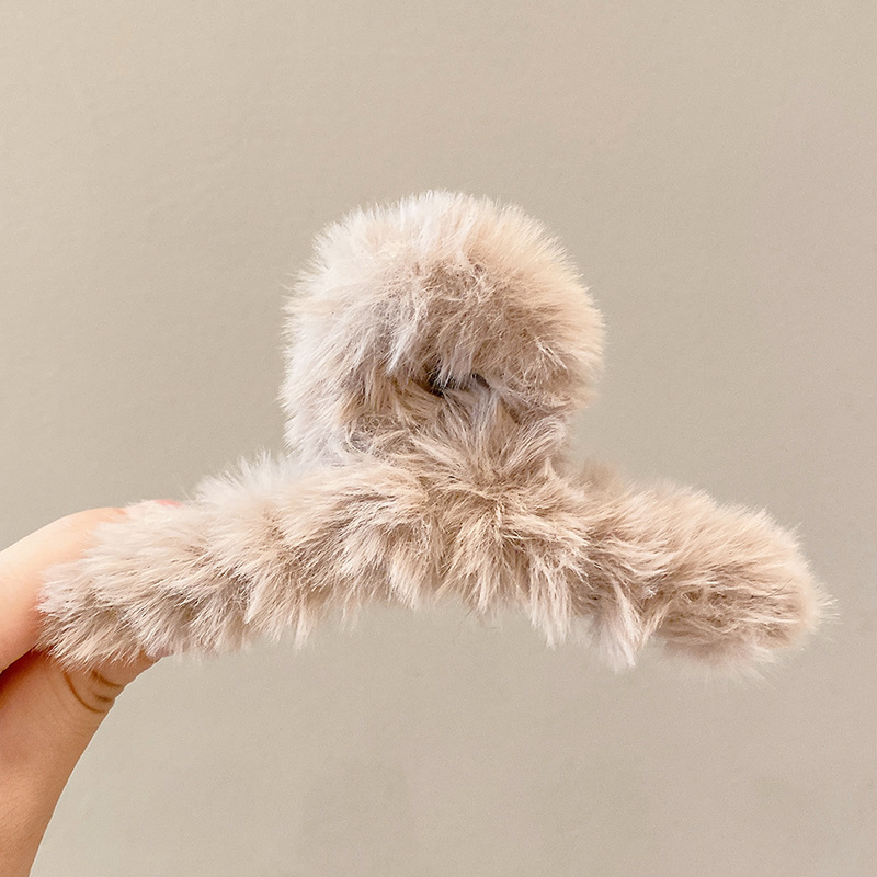 Leche marrón esmerilado pelo clip accesorios para el cabello de las mujeres de alto grado updo tiburón clip gran horquilla ins lindo horquilla al por mayor