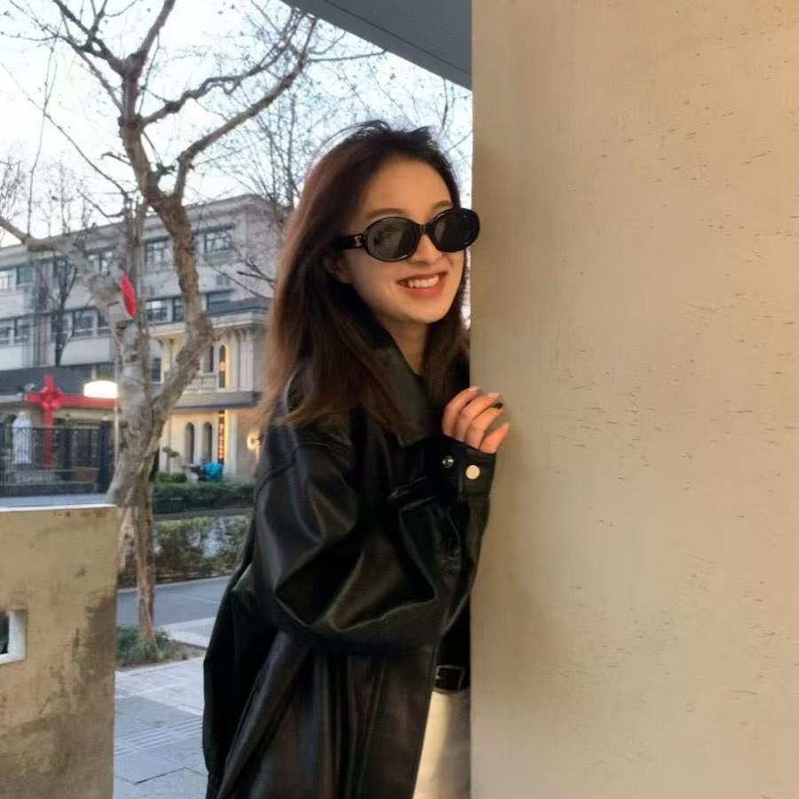 2025 New Spring and Autum Zipper Lapel Pu Leather Jacket Women's Short Loose Slim American Retro Motorcycle Jacket