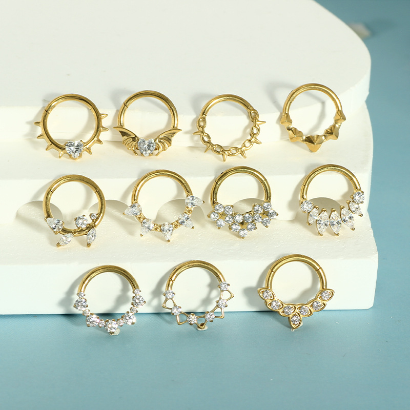 Labret piercing jewelry detail image