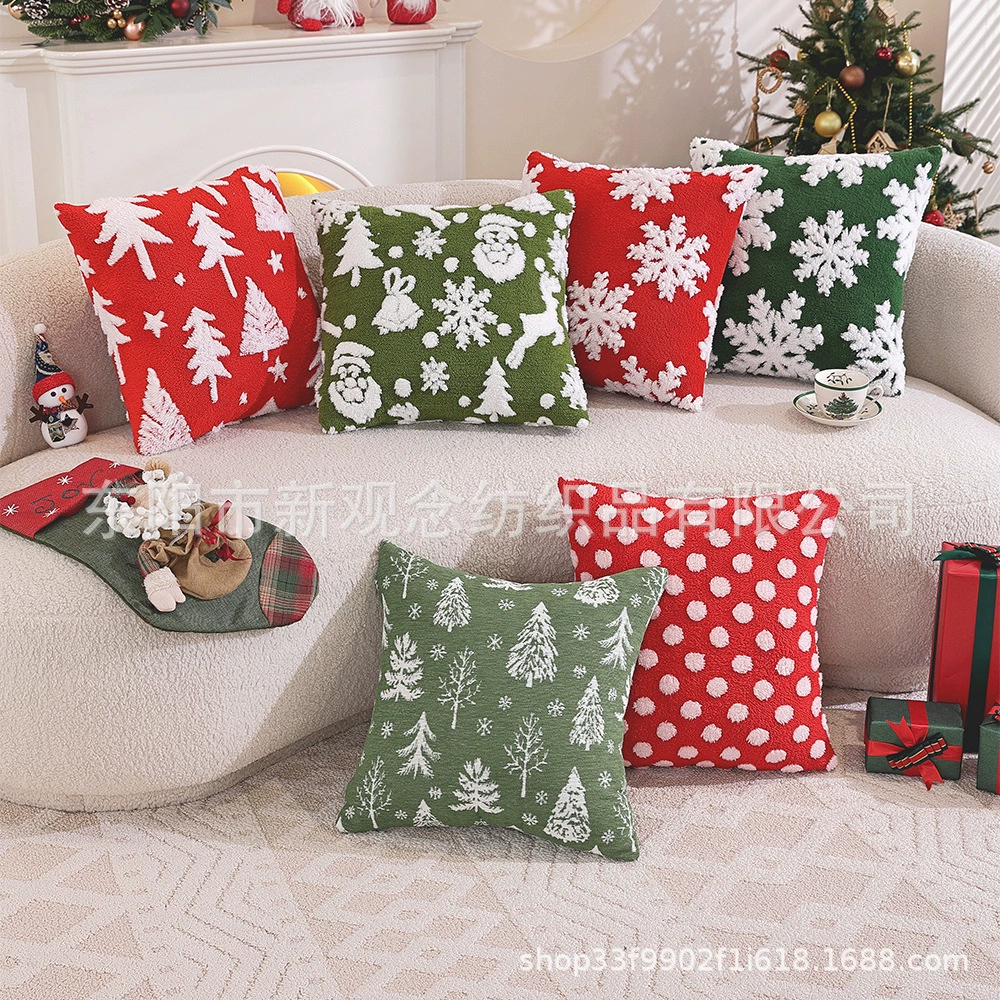 2025 Рождественская наволочка снежинка рождественская елка подушка кровать диван наволочка Amazon рекомендует оптовая продажа