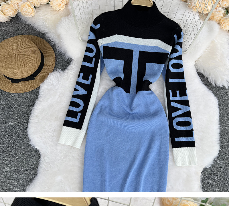 Abbigliamento Donna Abito in maglia elastica e stampata_voghion.com