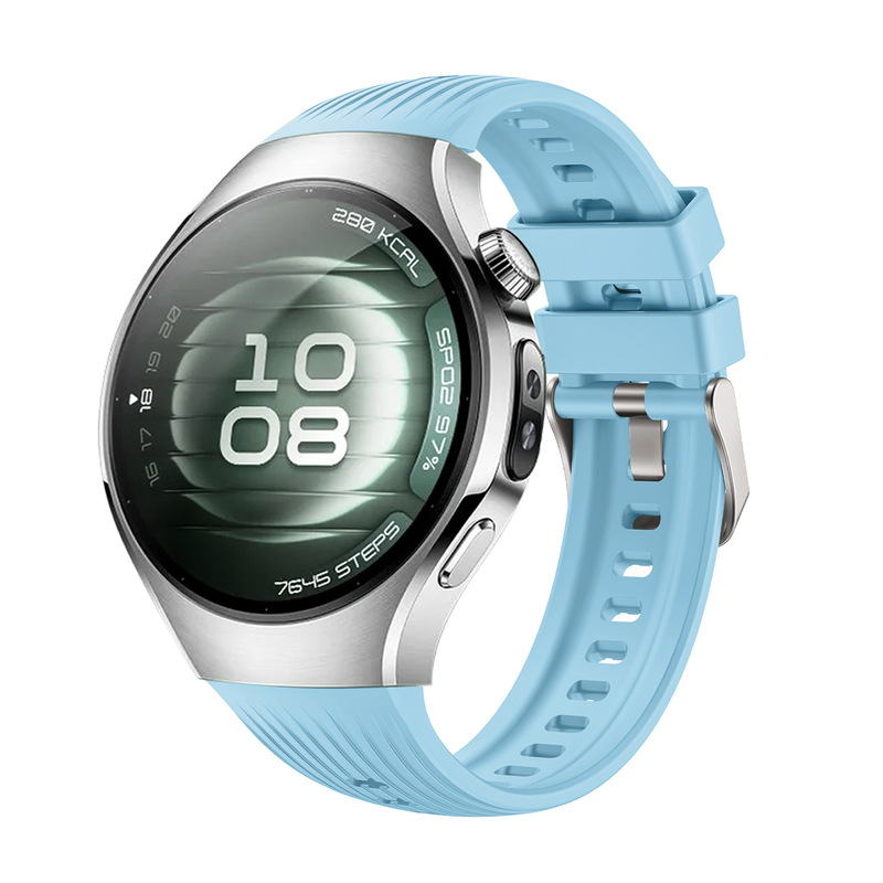Huawei watch5 公式ストライプシリコンストラップ Huawei watch5pro シリコン時計ストラップ 46mm に適しています。|undefined