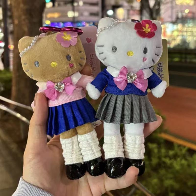 新款高校精灵长腿hellokitty包包挂件可爱毛绒公仔玩偶凯蒂猫挂饰|undefined