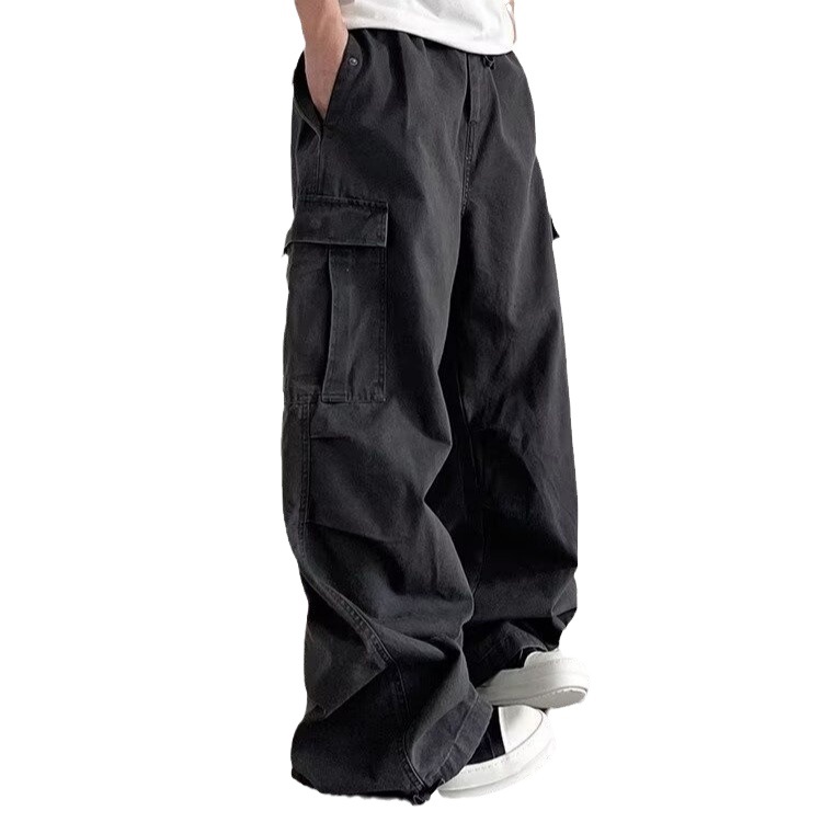 Retro trousers, skydiver, American style, drawstring
