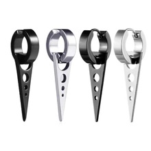 韩版三角圆形状耳夹不锈钢耳扣耳饰男女配饰几何简约几何耳饰