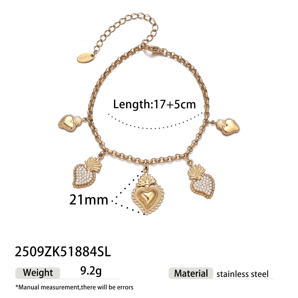 Tina Europa y los Estados Unidos no se desvanecen en la sensación de diseño pulsera de acero inoxidable lujoso nicho amor rosa joyas de pulsera de acero de titanio