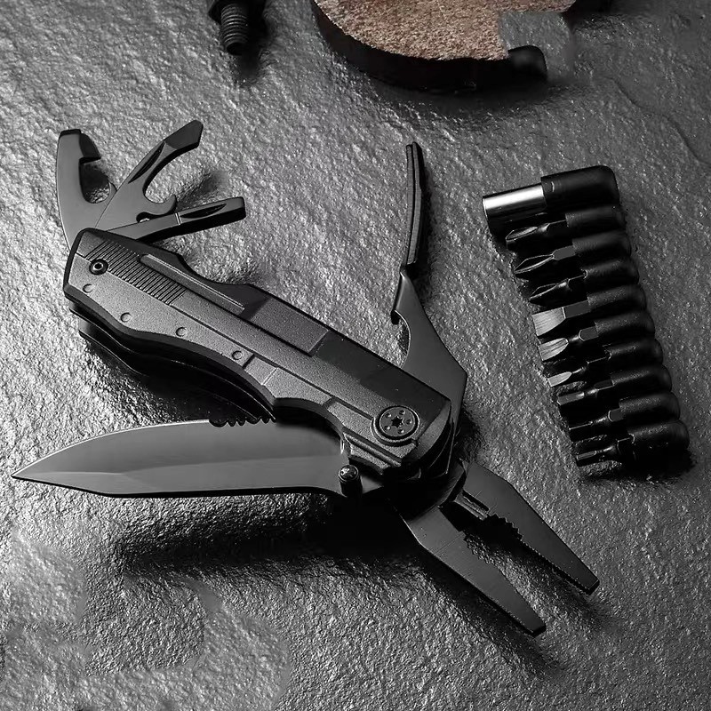 多功能折叠刀钳带螺丝批头工具不锈钢钳户外家用露营便携EDC组合