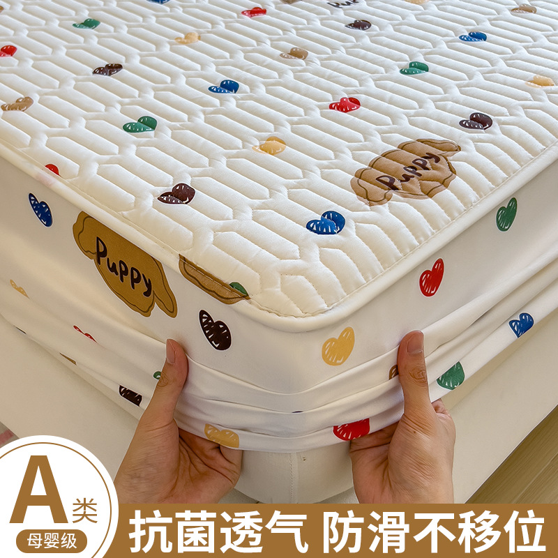 Washed Cotton Fitted Bed Sheets Cover 2025 New Four-Season Universal Thickeneded Quilted Bed Cover Mattress Cover Protective Cover All-Inclusive Bed Bed Sheets