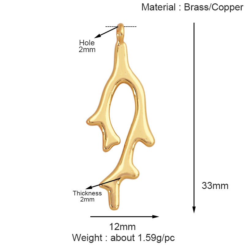 3g Weight Pendant Jewelry Making Type 28*38mm Jewelry Making Size DIY Jewelry Accessories Classification 1 Piece Quantity Copper Material Coral Pattern All Seasons Season Polished Finish Plating Design Marine Style, Sweet, Classic Style Style 1 Piece 28*38mm Copper Coral Polished Pendant DIY Jewelry Accessories 1