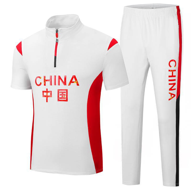 2022 National Clothing Sportswear suit Men's Spring and Autumn Wushu Coach Sports Students Training Team Athletes Award-winning Clothing
