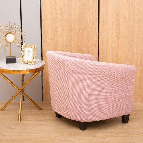 Corn velvet semicircle sofa chair cover thickened one-piece elastic dining chair cover anti-fouling stool cover chair cover
