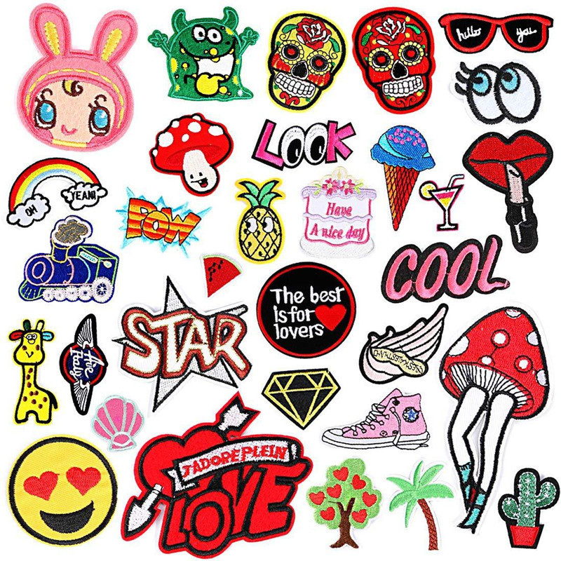 跨境布贴爆款布贴可熨烫新款补丁贴儿童衣服装饰贴刺绣补丁贴