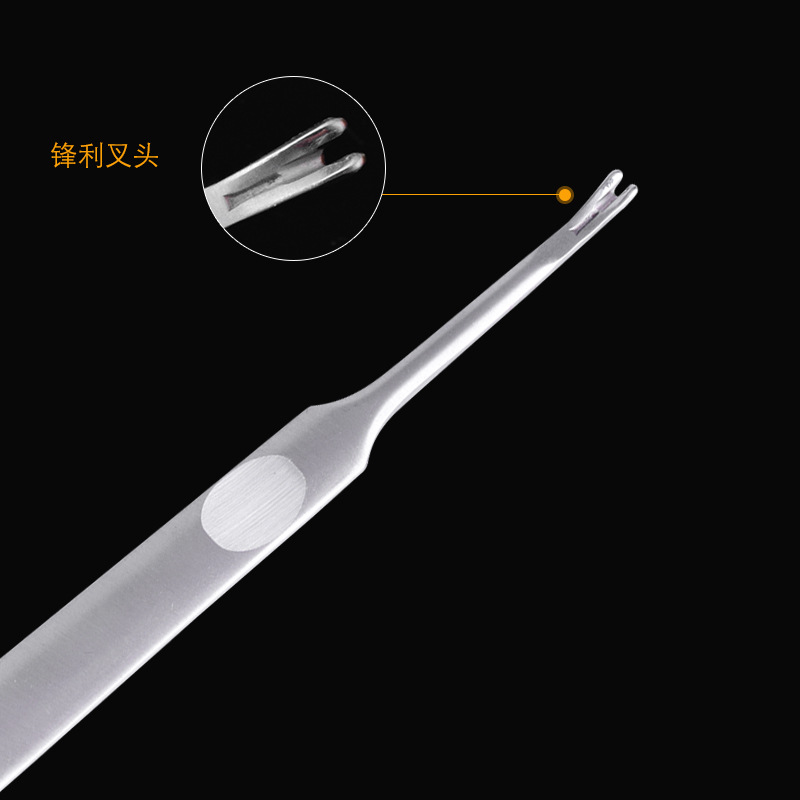 Manicure expert manicure dead skin fork sharp stainless steel…