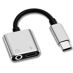 アルミ合金type-c二合一充電イヤホン中継ケーブル3.5mm変換typecアダプタtpcオーディオケーブル