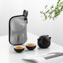 便携式旅行茶具小套装随身户外露营泡茶壶茶杯单人快客杯可制LOGO