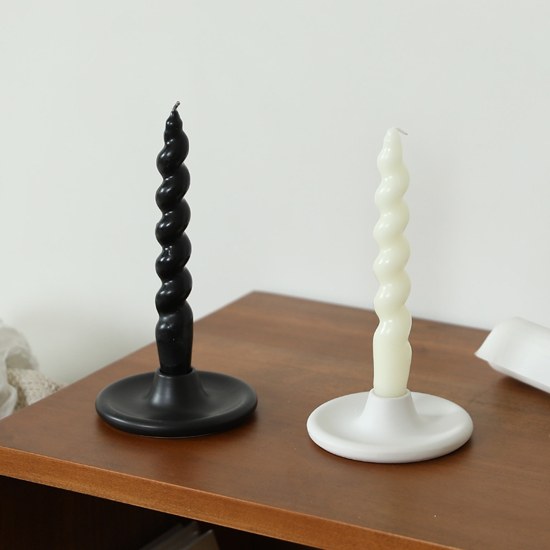 Ins decoración de candelabro de cerámica minimalista en blanco y negro moderno decoración de candelabro de sala de estar para el hogar creativo decoración de candelabro