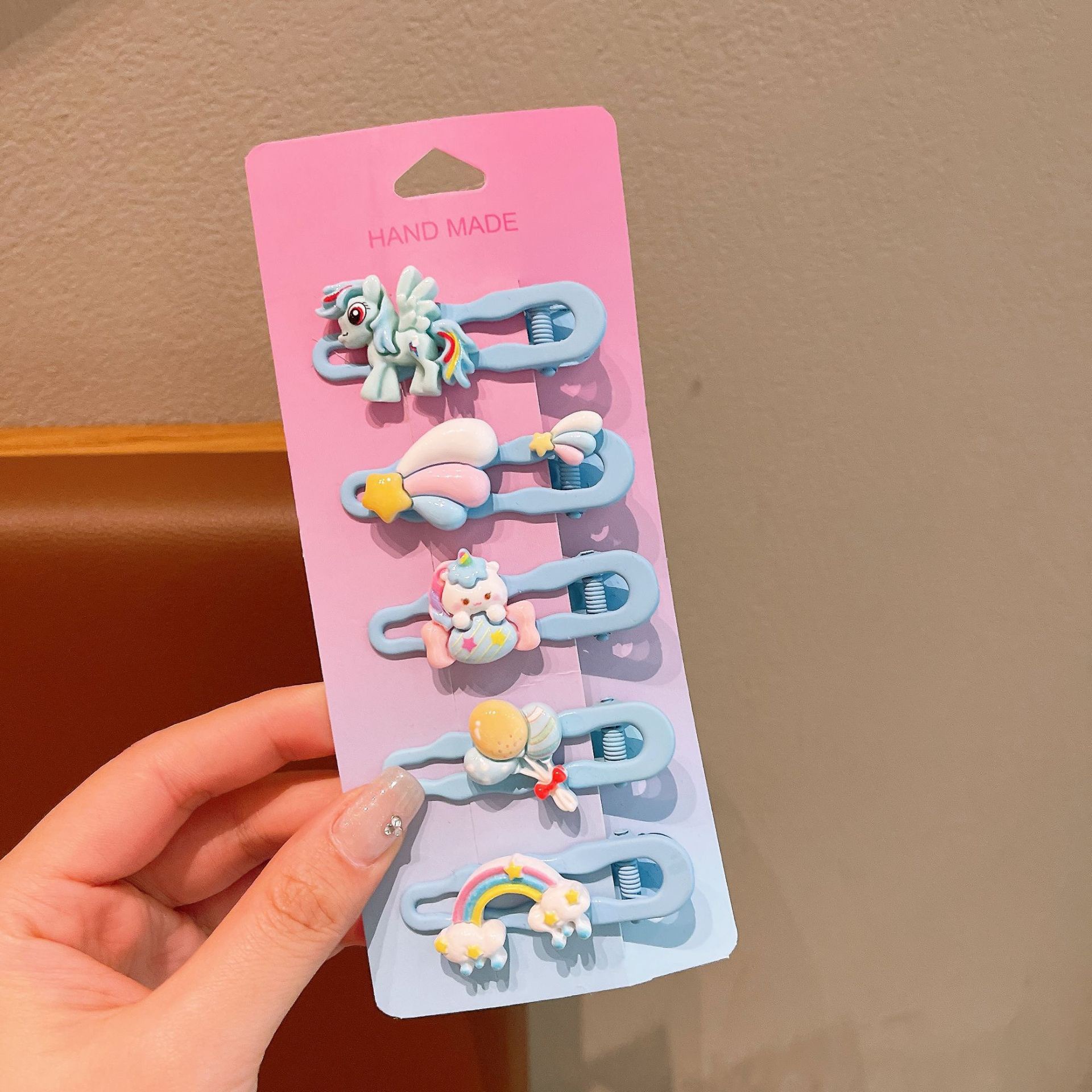 KULOMI Kids Hairpin Set Cute Sanli Pantalones Pequeñas Niñas Pequeñas Pequeñas