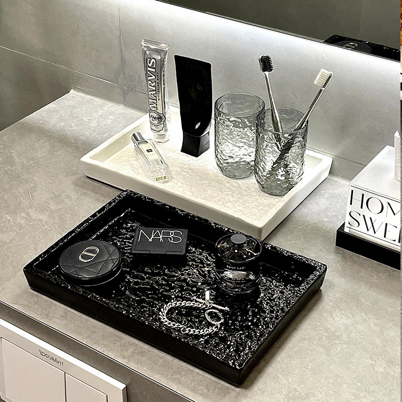Bathroom Storage Tray Accessible Luxury Ceramic Bathroom Cosmetics Hotel Bathroom Wash Countertop Aromatherapy Storage Tray Bathroom Storage Tray Accessible Luxury Ceramic Bathroom Cosmetics Hotel Bathroom Wash Countertop Aromatherapy Storage Tray