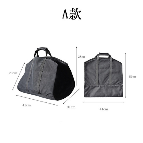 Summer outdoor camping canvas bag camping portable large-capacity firewood collection bag picnic portable logging storage bag