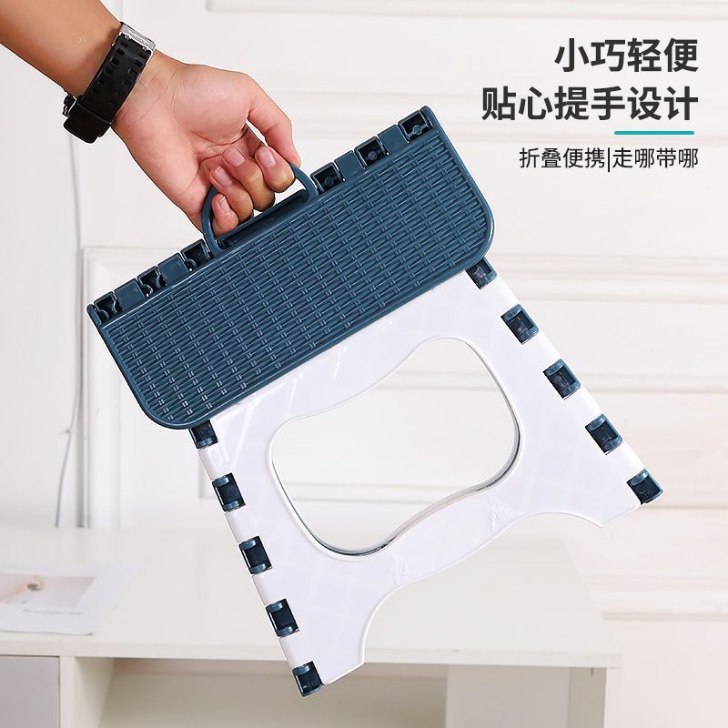 Taburete plegable de plástico grueso simple para niños Maza banco pequeño plegable para el hogar para adultos taburete de pesca portátil al aire libre