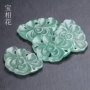 天然24x36mm东陵玉宝相花吊坠