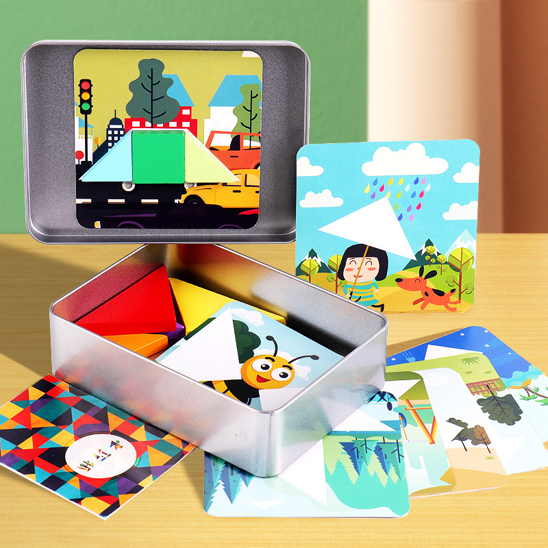 Rompecabezas de madera en caja de rompecabezas ayuda de enseñanza para estudiantes de la escuela primaria especial ayuda de aprendizaje de matemáticas para grado 1 y grado 2 kindergarten juguetes educativos