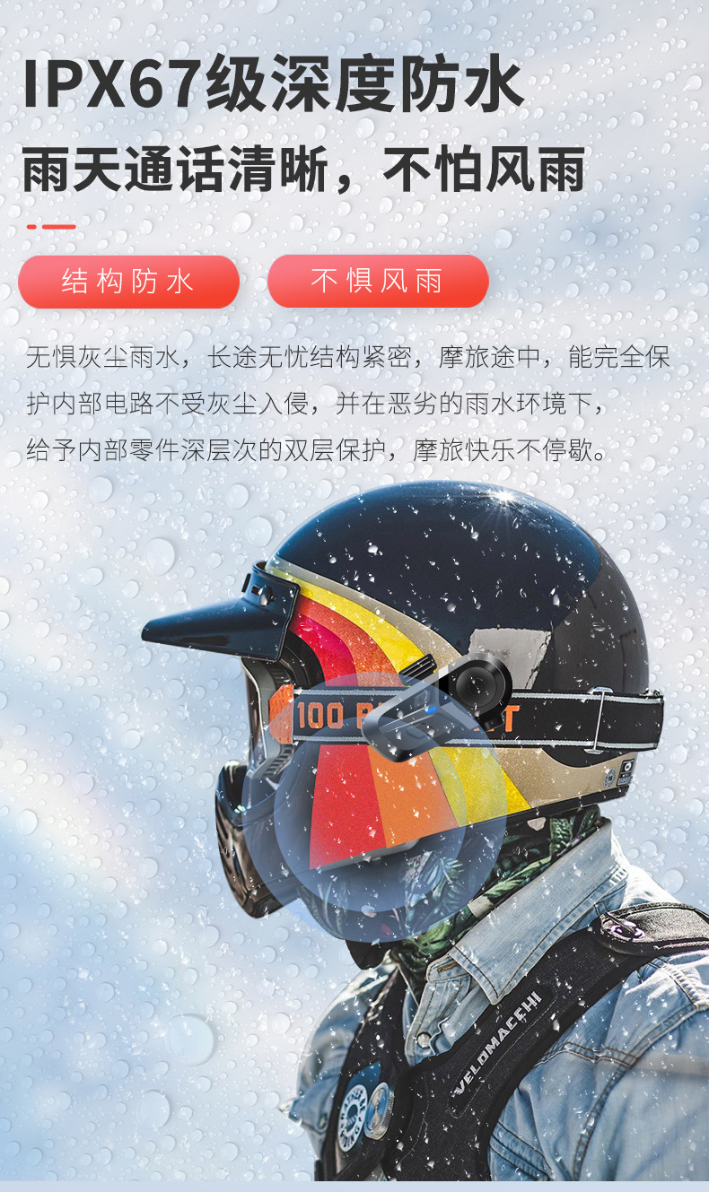 L1 Bluetooth 5.3 Headset Helmet Full Helmet Exhume Helmet Motorcycle Helmet Intercom Waterproof and Dustproof Wireless Headset