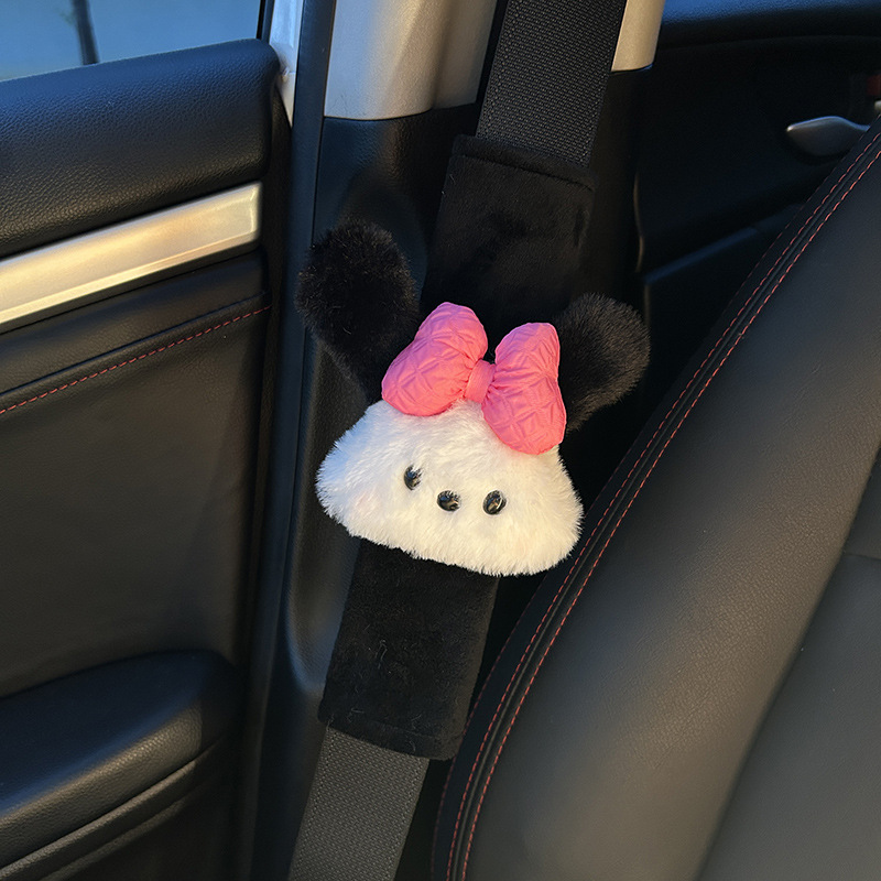 Cubierta de hombro con correa de coche, funda decorativa de condón lindo, cuello suave y anti-estrangulado, pareja, protección de coche, mujer
